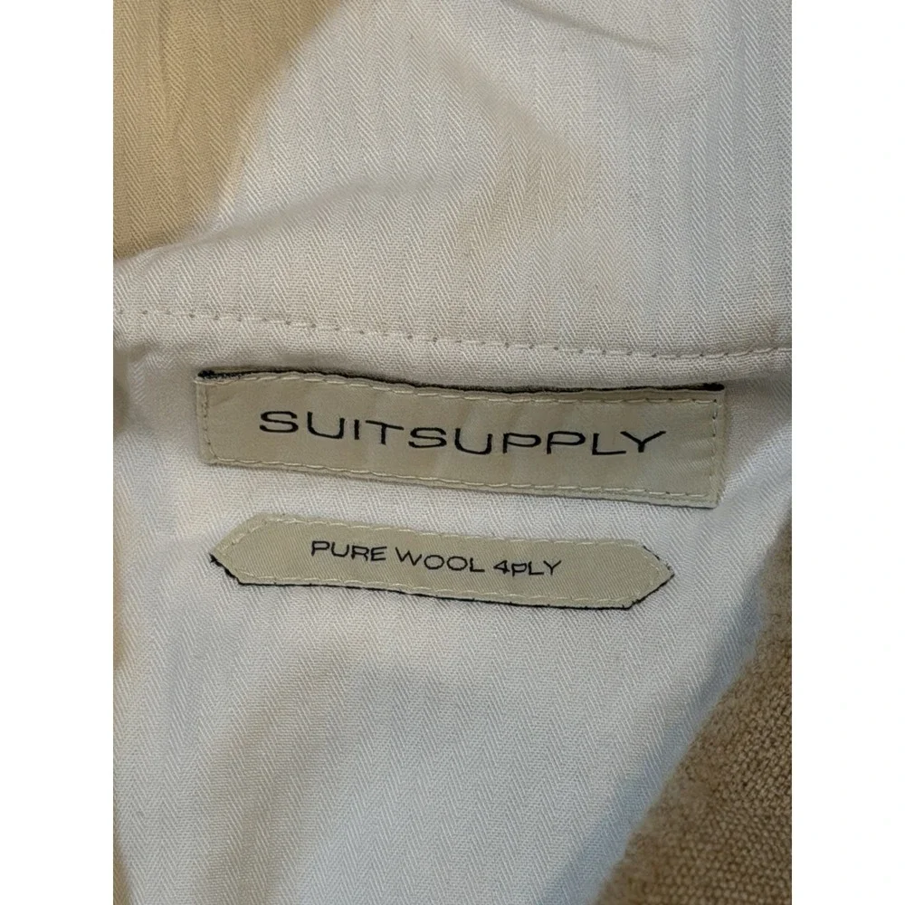 Suitsupply Zigo CZ Mens Pure Wool 4-Ply Pleated Trousers Side Adjusters 28x28